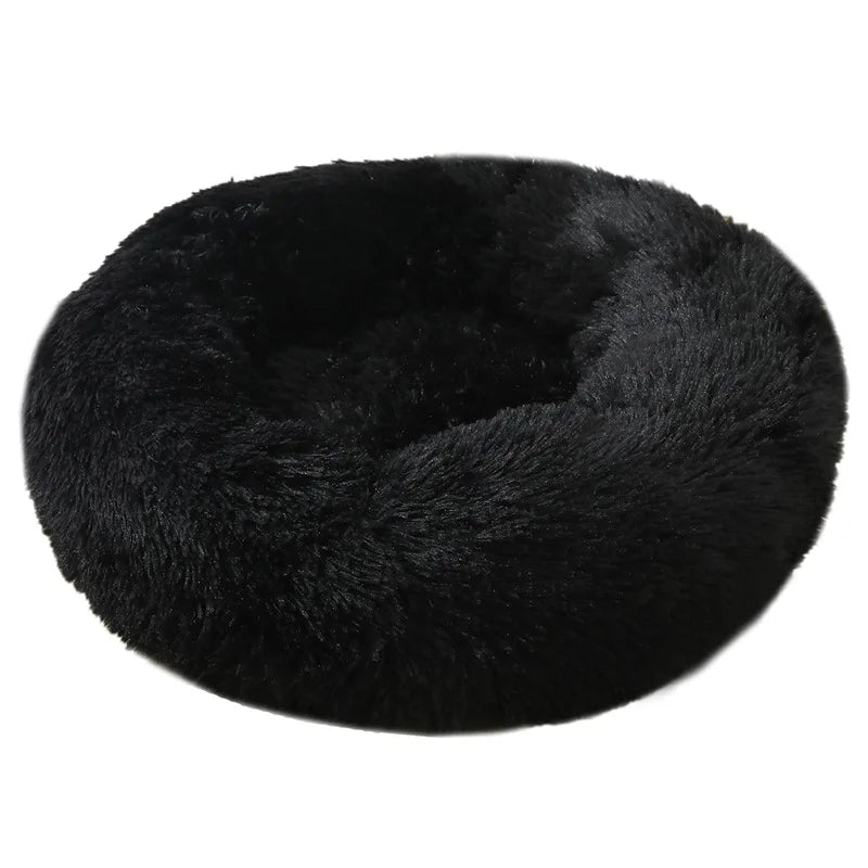 Fluffy Cushion Soft Cat Dog Pet Donut Round Bed