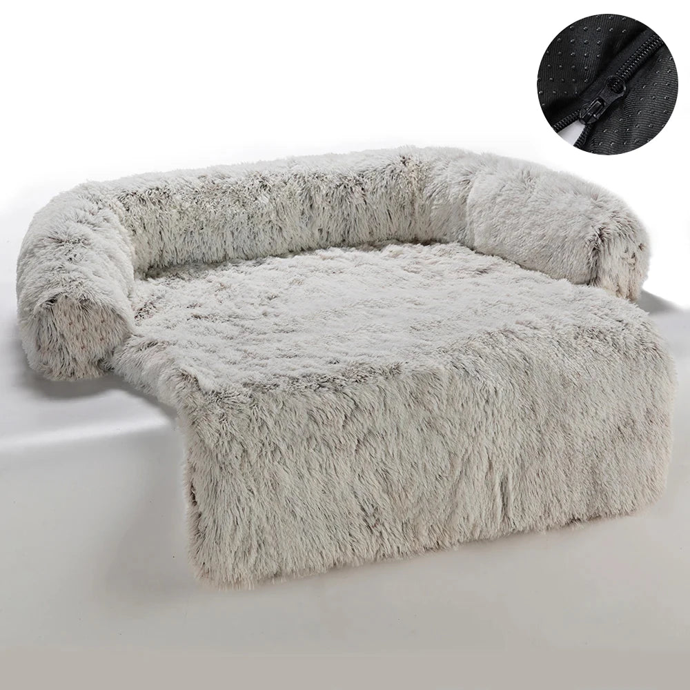 Removable Plush Pet Dog Bed Sofa for Large Dogs