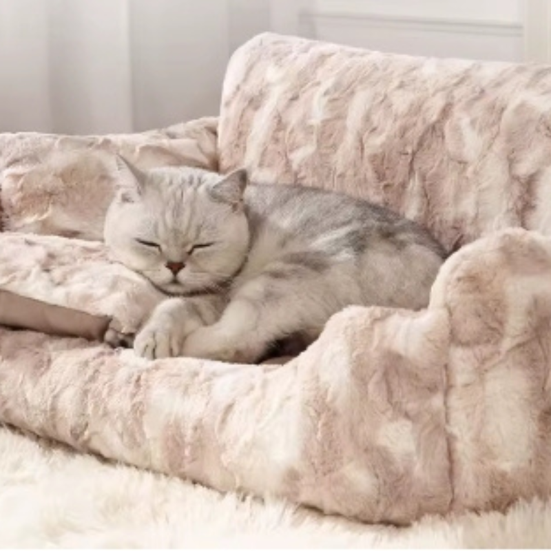 Fluffy Nesting Dog Bed for Cat and Small Dog