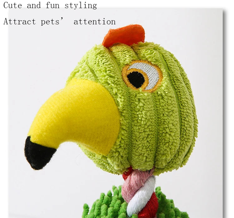 Squeaky Plush Dog Toy Corduroy 11 inches