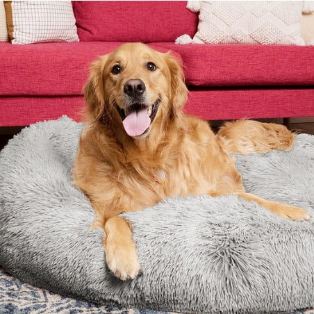 Fluffy Calming Cat Dog Donut Bed