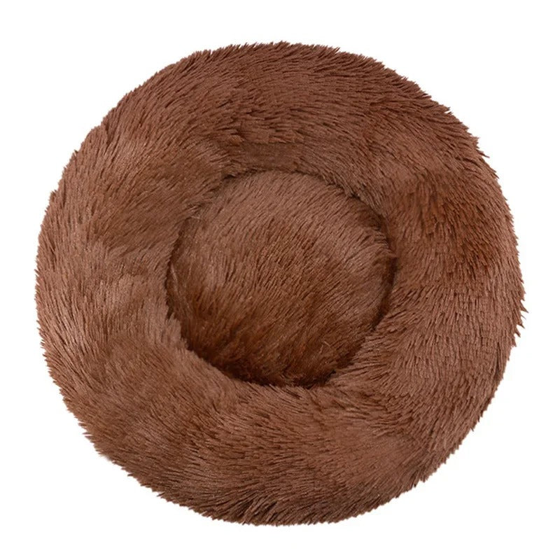 Calming Donut Pet Bed– Fluffy Washable Dog and Cat Round Bed