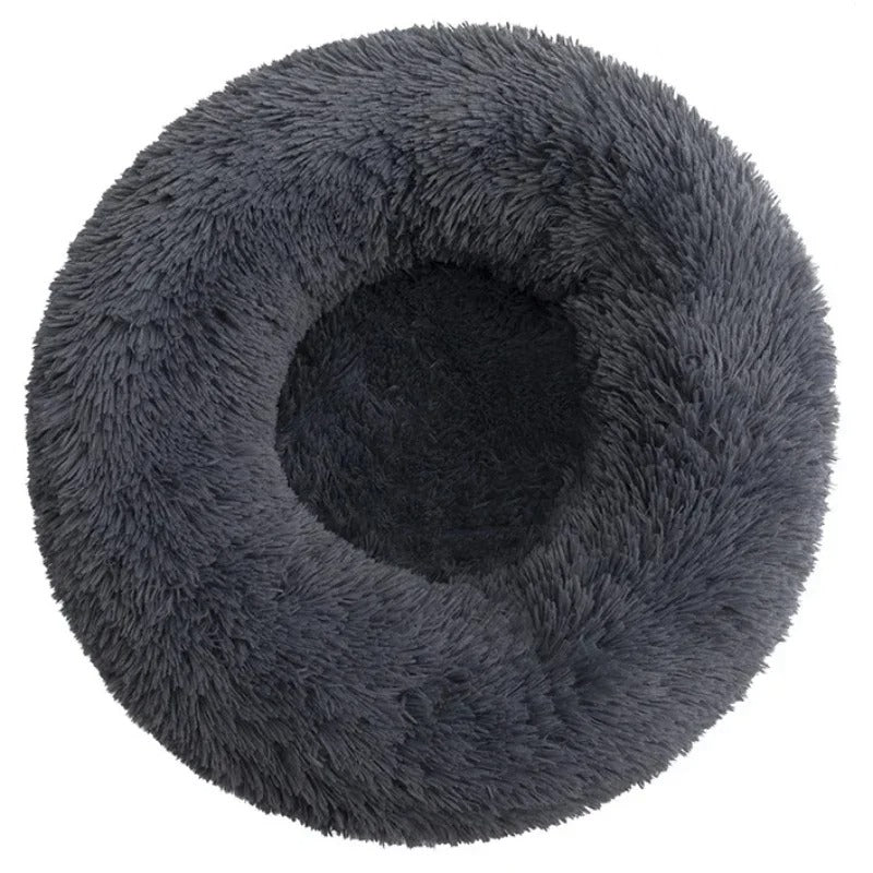 Calming Donut Pet Bed– Fluffy Washable Dog and Cat Round Bed