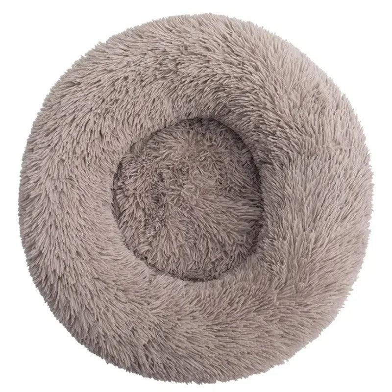 Calming Donut Pet Bed– Fluffy Washable Dog and Cat Round Bed