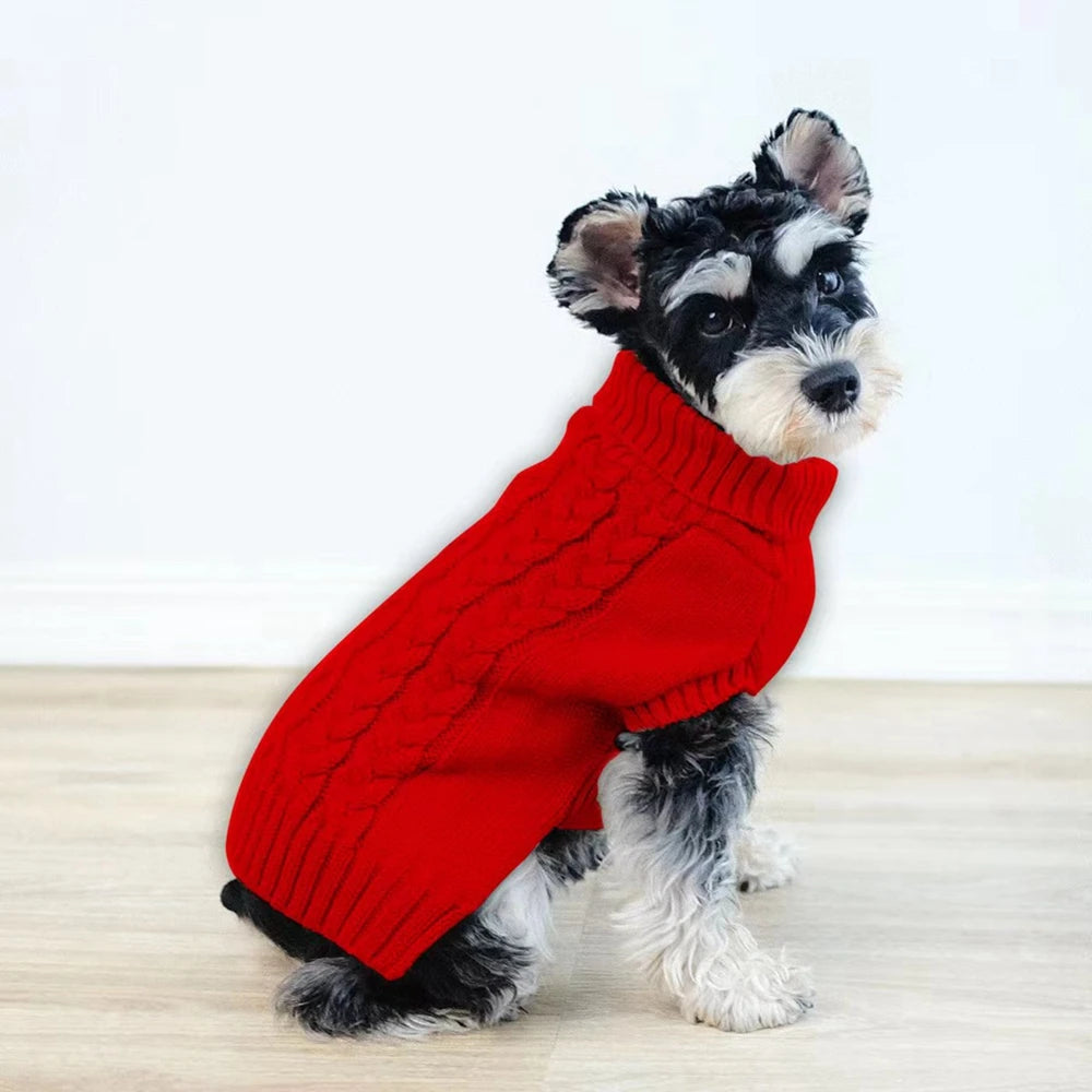 Wool Knitted Dog Sweater for Small & Medium Dogs – Chihuahua, Yorkshire, Puppy Winter Clothes"