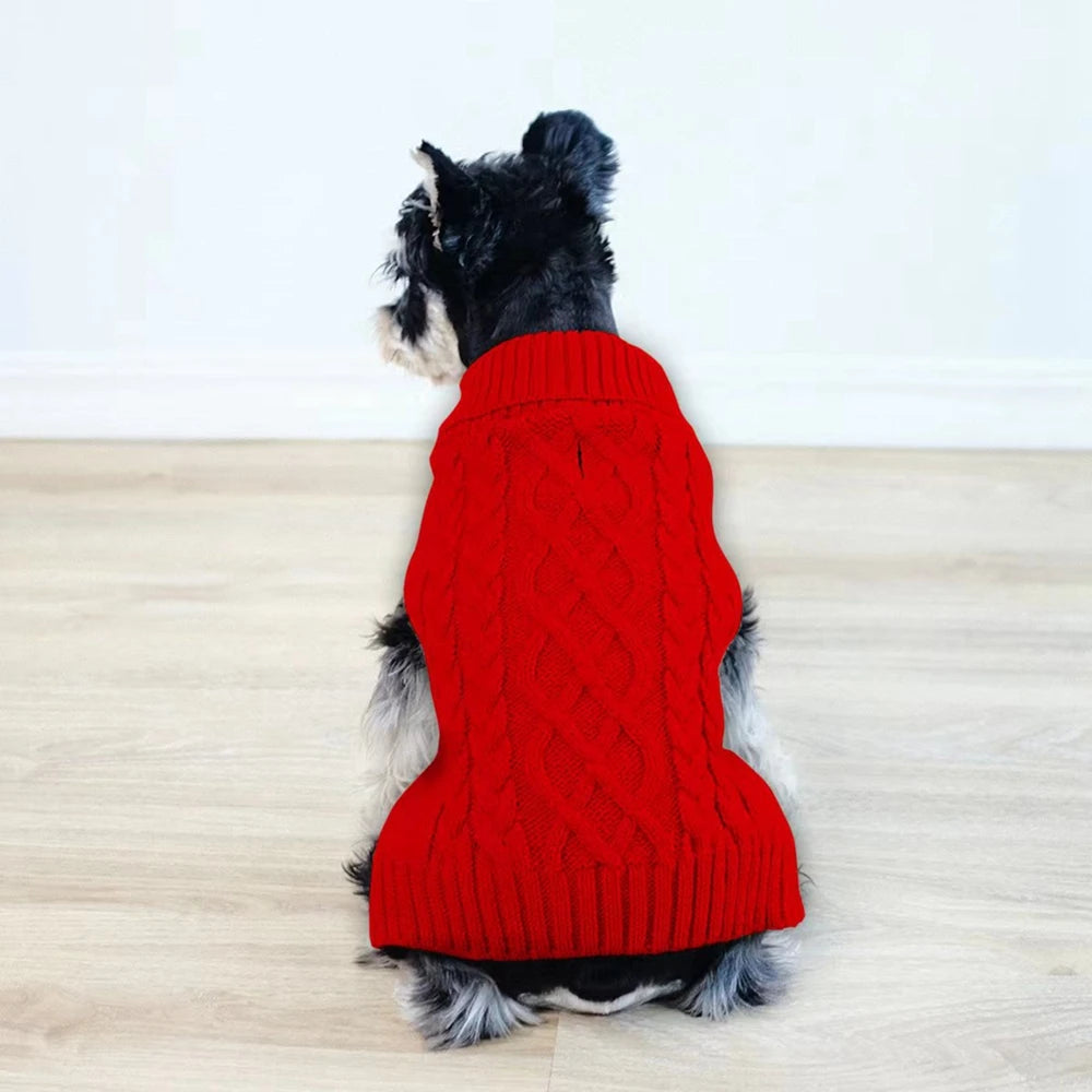 Wool Knitted Dog Sweater for Small & Medium Dogs – Chihuahua, Yorkshire, Puppy Winter Clothes"