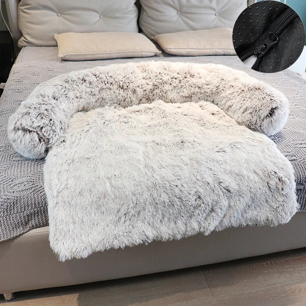 Removable Plush Pet Dog Bed Sofa for Large Dogs