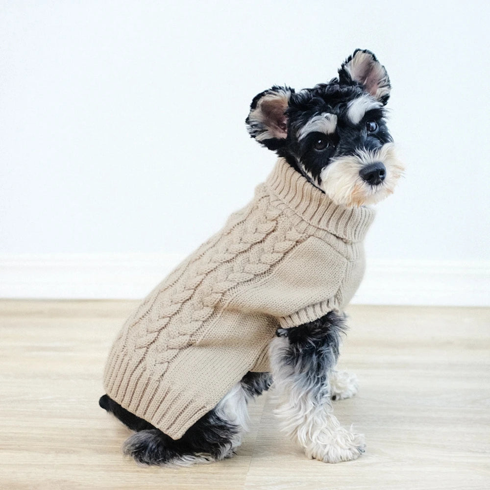 Wool Knitted Dog Sweater for Small & Medium Dogs – Chihuahua, Yorkshire, Puppy Winter Clothes"