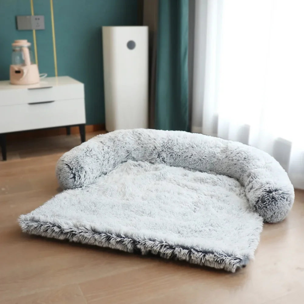 Removable Plush Pet Dog Bed Sofa for Large Dogs