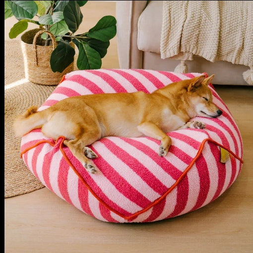 ChillPaws™ Calming Striped Bean Bag Pet Bed