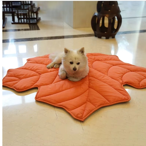 Leaf Shaped Dog Mat Blanket Summer Cooling Dog Bed