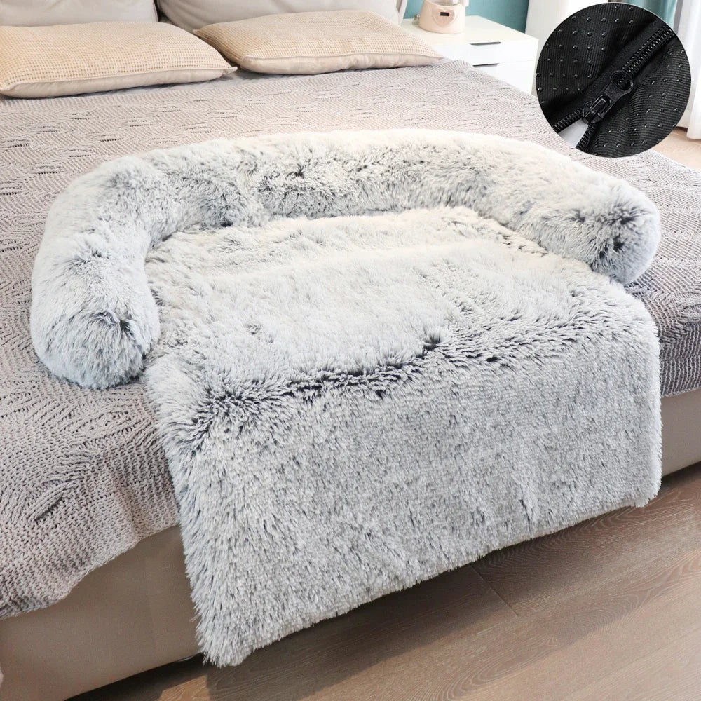 Removable Plush Pet Dog Bed Sofa for Large Dogs