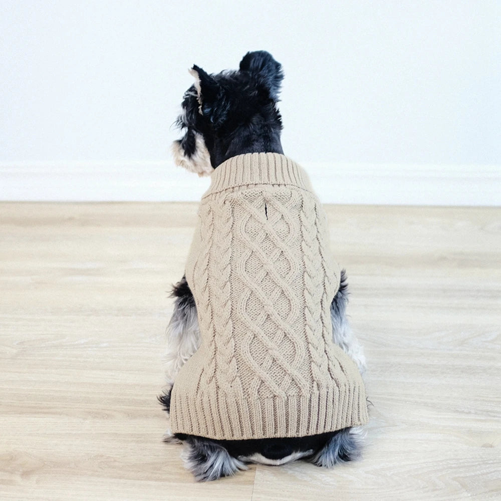 Wool Knitted Dog Sweater for Small & Medium Dogs – Chihuahua, Yorkshire, Puppy Winter Clothes"