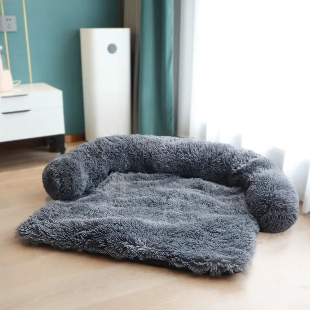 Removable Plush Pet Dog Bed Sofa for Large Dogs