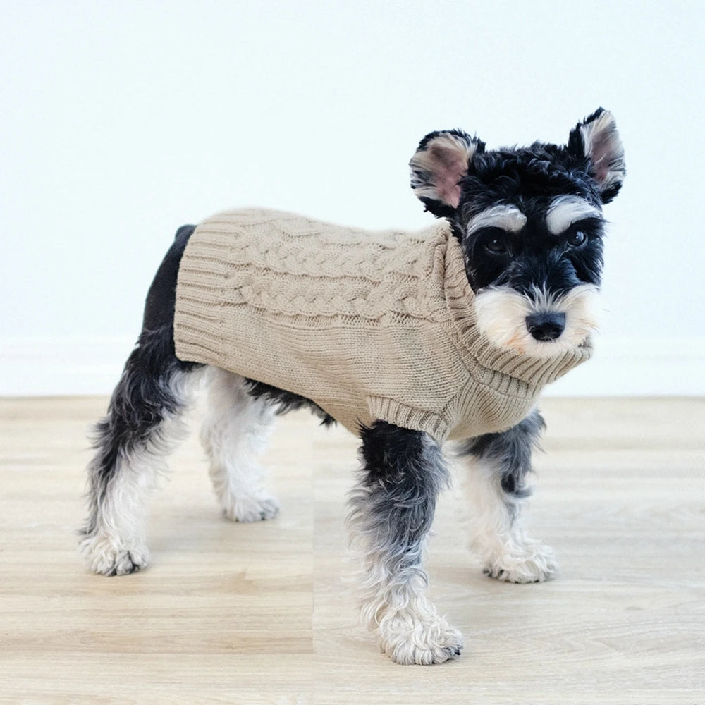 Wool Knitted Dog Sweater for Small & Medium Dogs – Chihuahua, Yorkshire, Puppy Winter Clothes"